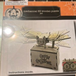 Halloween 3d wooden puzzle bat